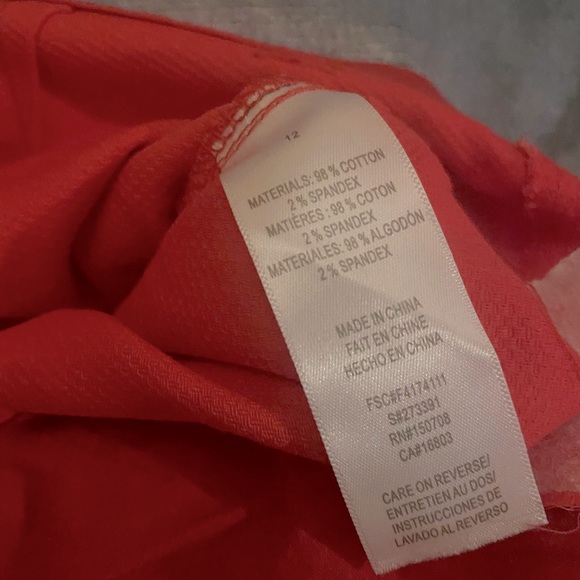 New Short Red Jersey Pant Capri Slit on Legs 10-12 M/L Avon Signature Collection - Picture 4 of 7